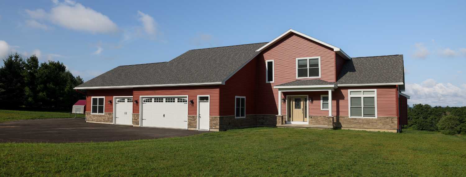 A red house.